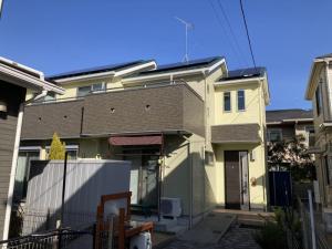 松戸市 S様 屋根・外壁塗装工事　パステルイエローが眩しい明るい住まいに